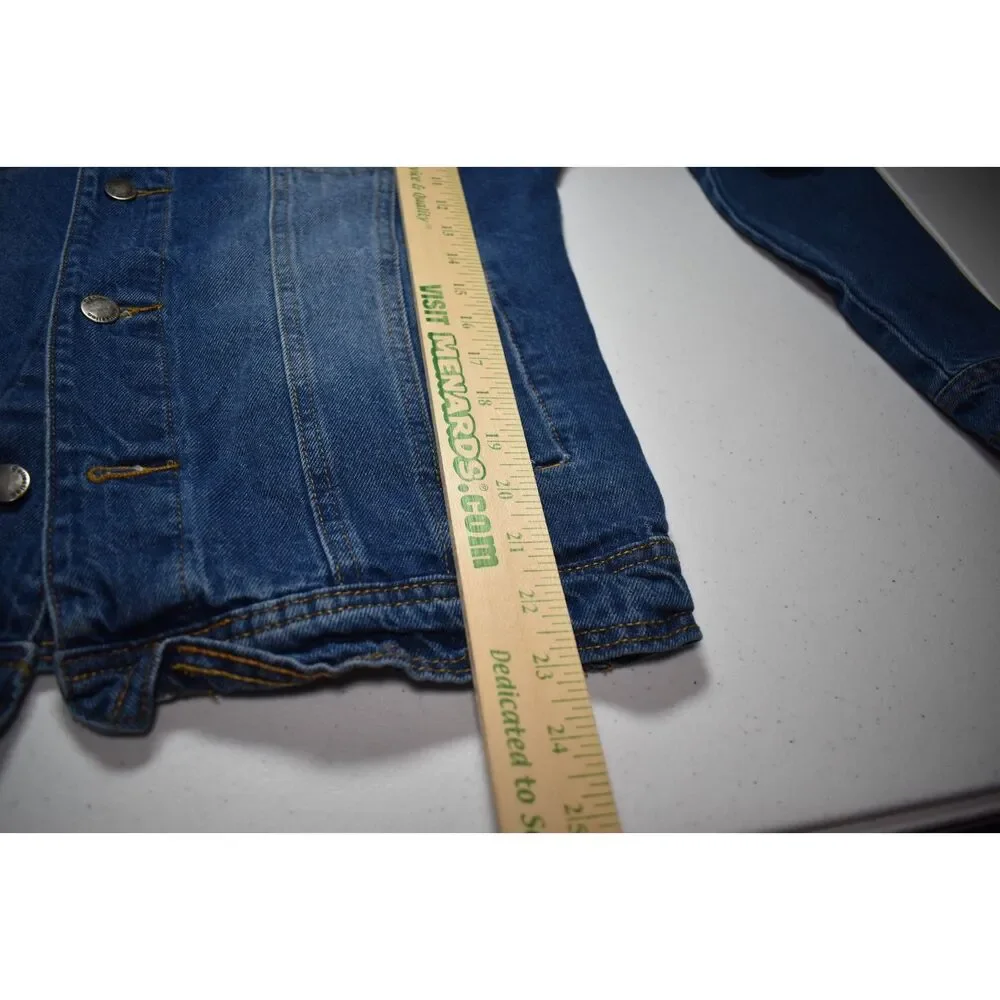 Red Label by Patrulla Jeans Just Hit It Graphic Denim Jacket Stoner Mens Medium